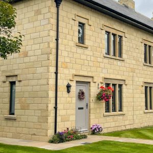 House built with construction stone
